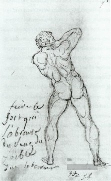 Studie nach Michelangelo Neoklassizismus Jacques Louis David Ölgemälde